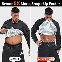 Vista 2 de HOTSUIT Traje de sauna para hombre, traje de sudor, chaqueta de entrenamiento duradera para gimnasio