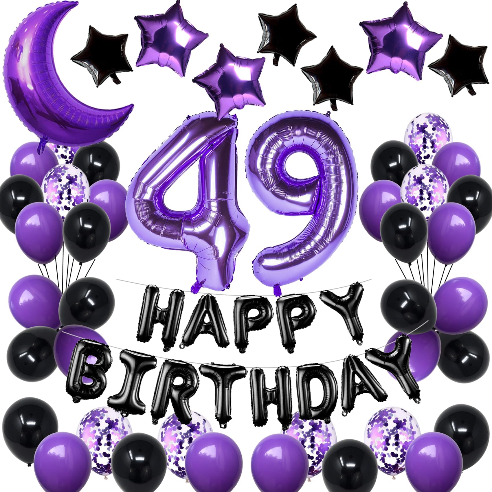 Amazon | NANINUNENO 49歳の誕生日デコレーションセット 女の子 女性