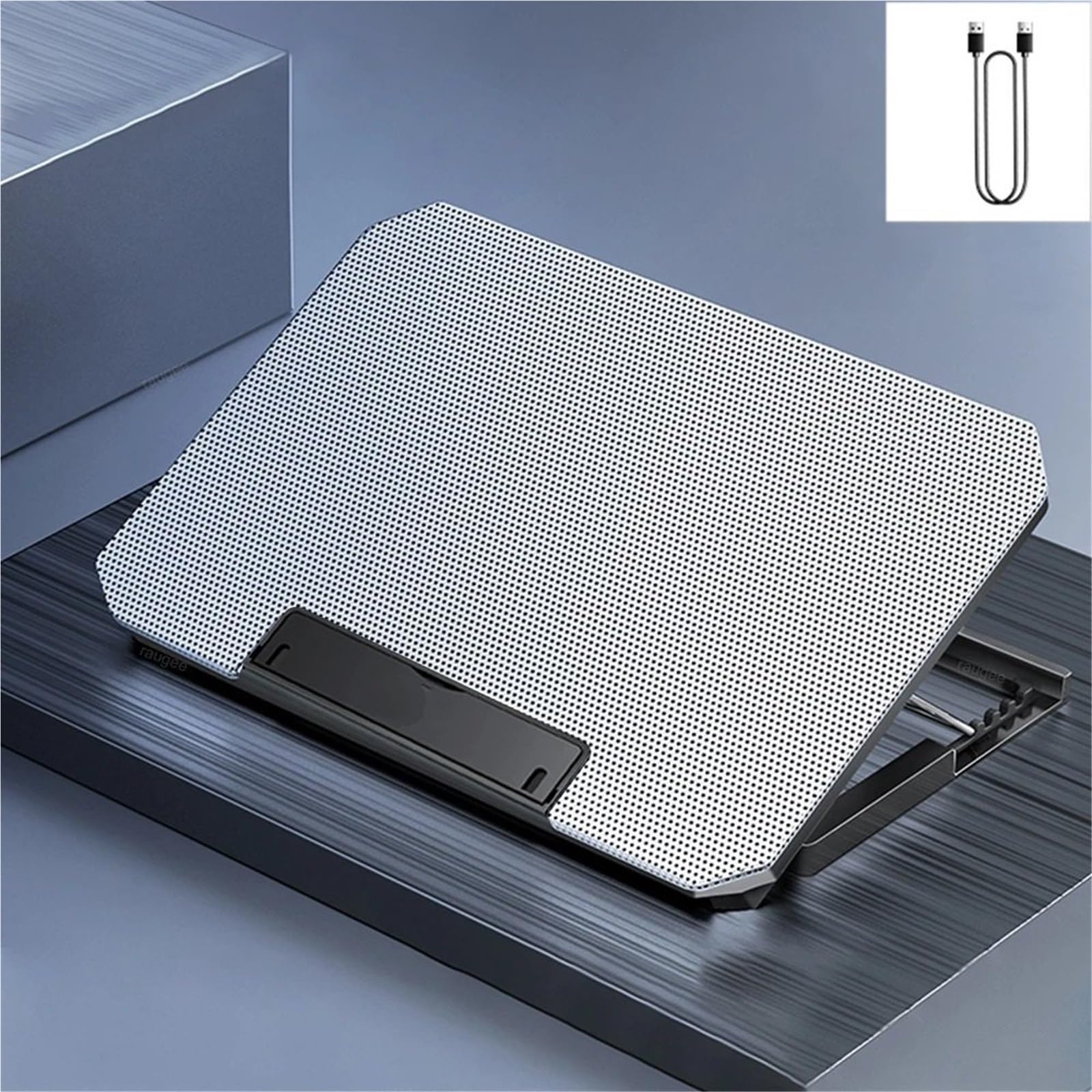 podstawka pod laptopa Chłodnica do laptopa do gier Podkładka chłodząca do laptopa Wind 2 wentylatory Radiator Podstawka pod laptopa Radiator wentylator chłodzący do laptopa(Silver)