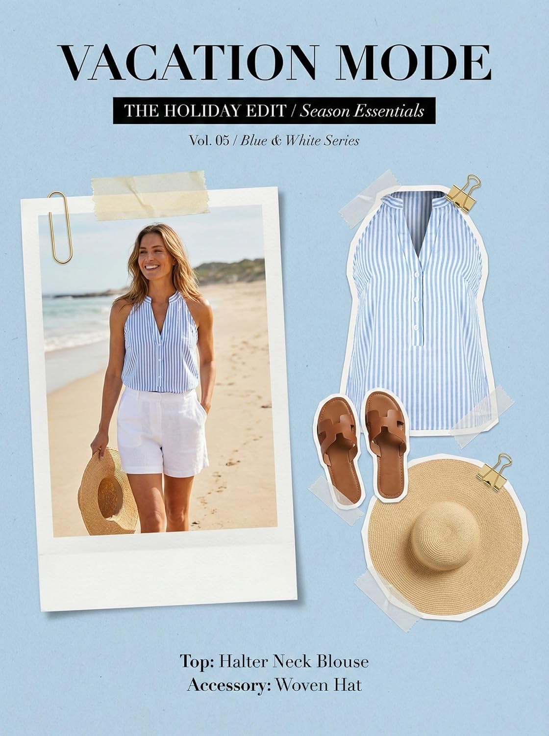 CUPSHE Women Tops Sleeveless Striped V Neck Tank Top Button Front Tee Shirt Casual - Image 7