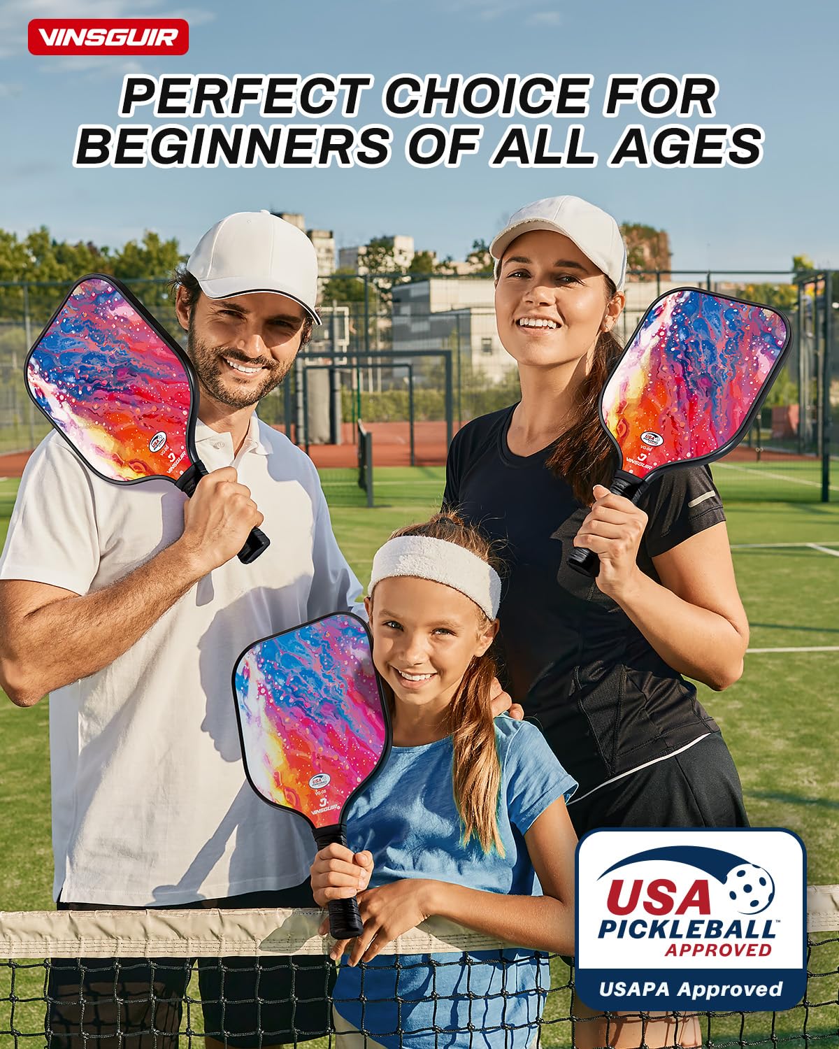 Snapklik.com : VINSGUIR Pickleball Paddles Set Of 4 - USAPA Approved ...