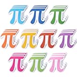 CJiangpo 30Pcs Pi Day Sticky Notes Pads, 600 Sheets Colorful Self Stick Notepad Memo Pads Cute Funny Page Marker Classroom Rewards Pi Day Math Party Favors Filler Gifts for Kids
