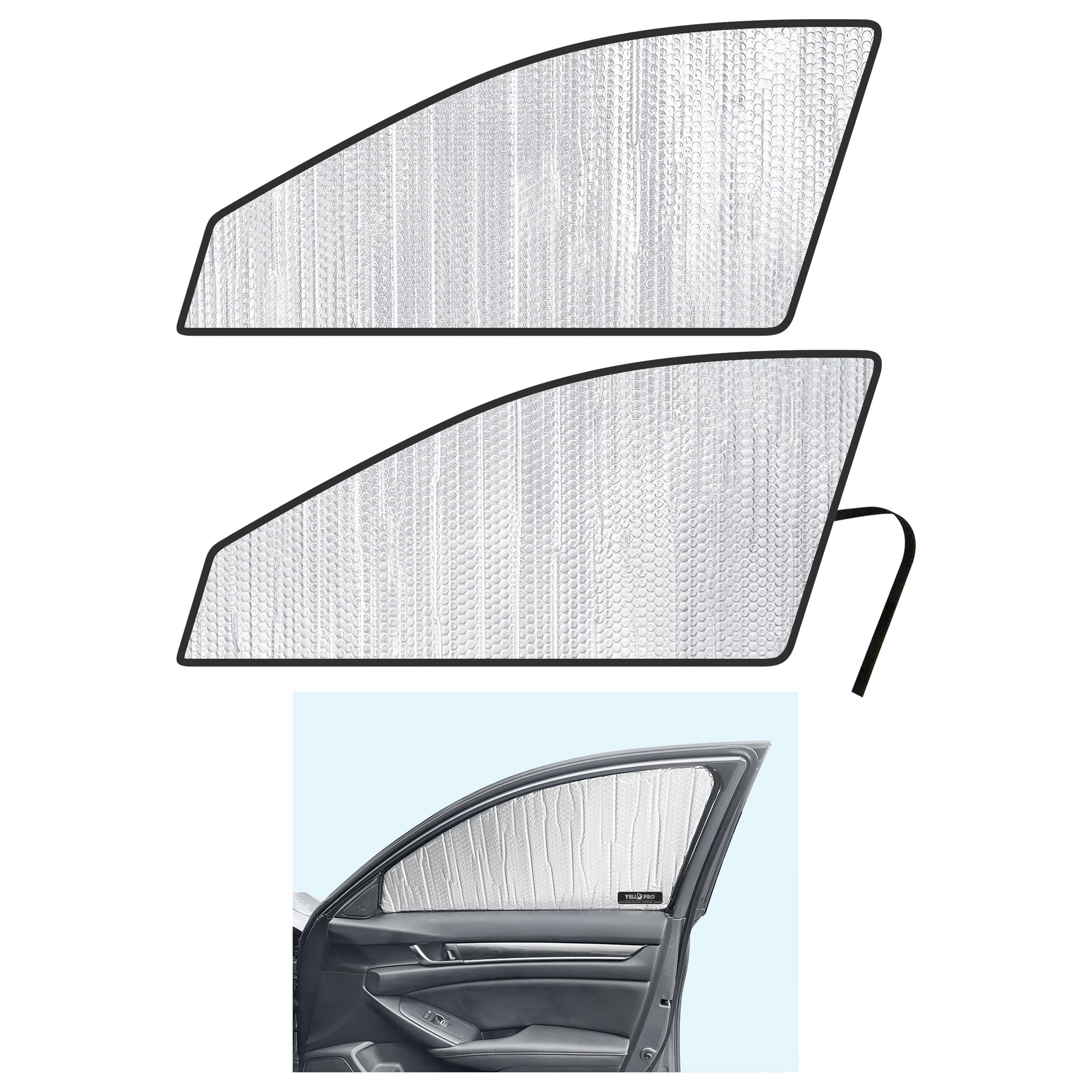 Side Window Front Seat Reflective Sunshade Custom Fit for 2018 2019 2020 2021 2022 Honda Accord Sedan, LX, Sport, EX, EX-L, Touring, UV Sun Protection Accessories (Set of 2)