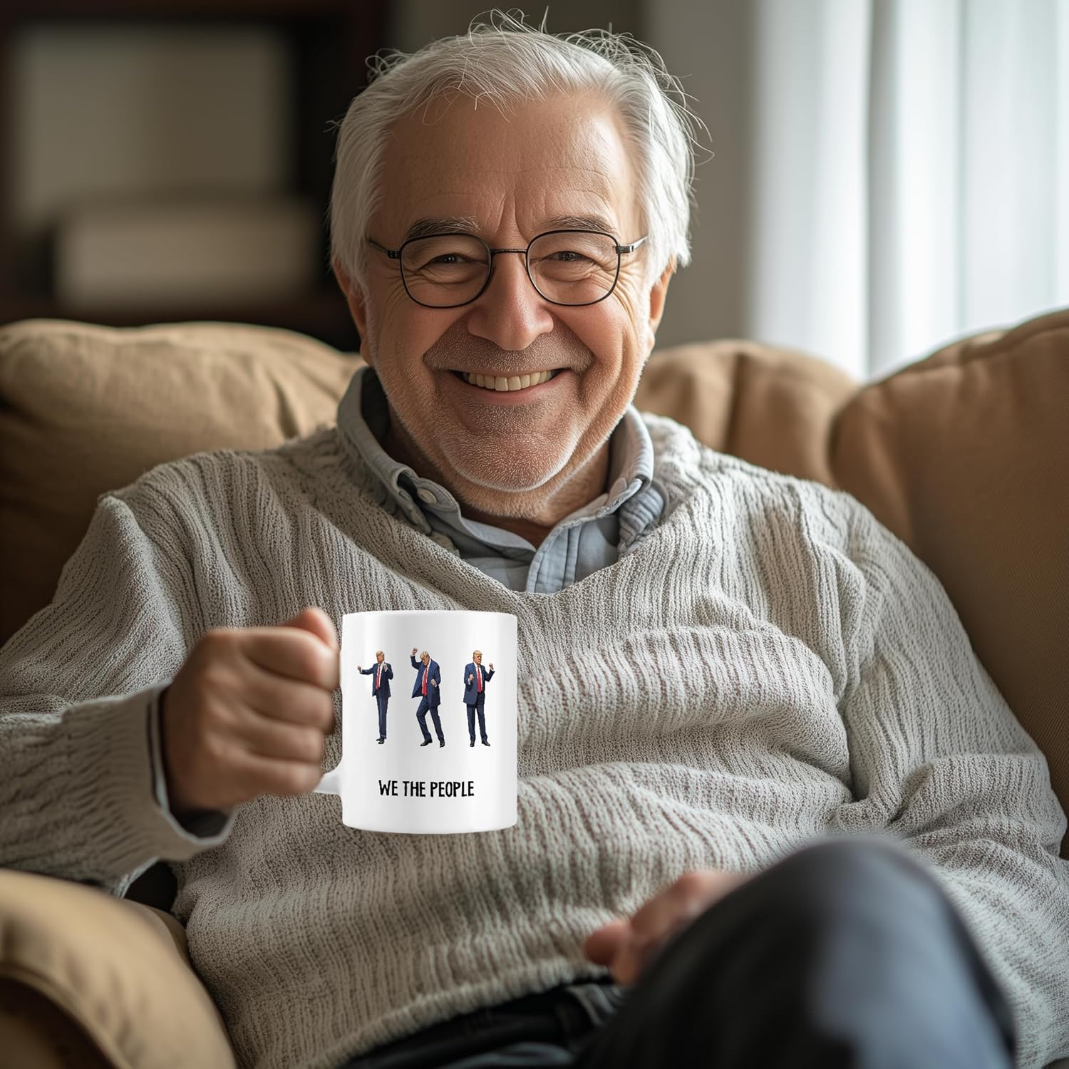 We The People Mug – 11oz White Ceramic Coffee Cup, Patriotic & Political Gift, Double-Sided Print, Microwave Safe - Image 3