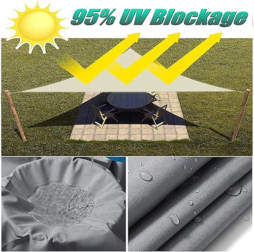 Miniatura 5 de Toldo tipo vela para exteriores, 20 x 20 pies, 19.7 x 19.7 ft, vela impermeable con bloqueo UV, tela resistente, protección solar, resistente al