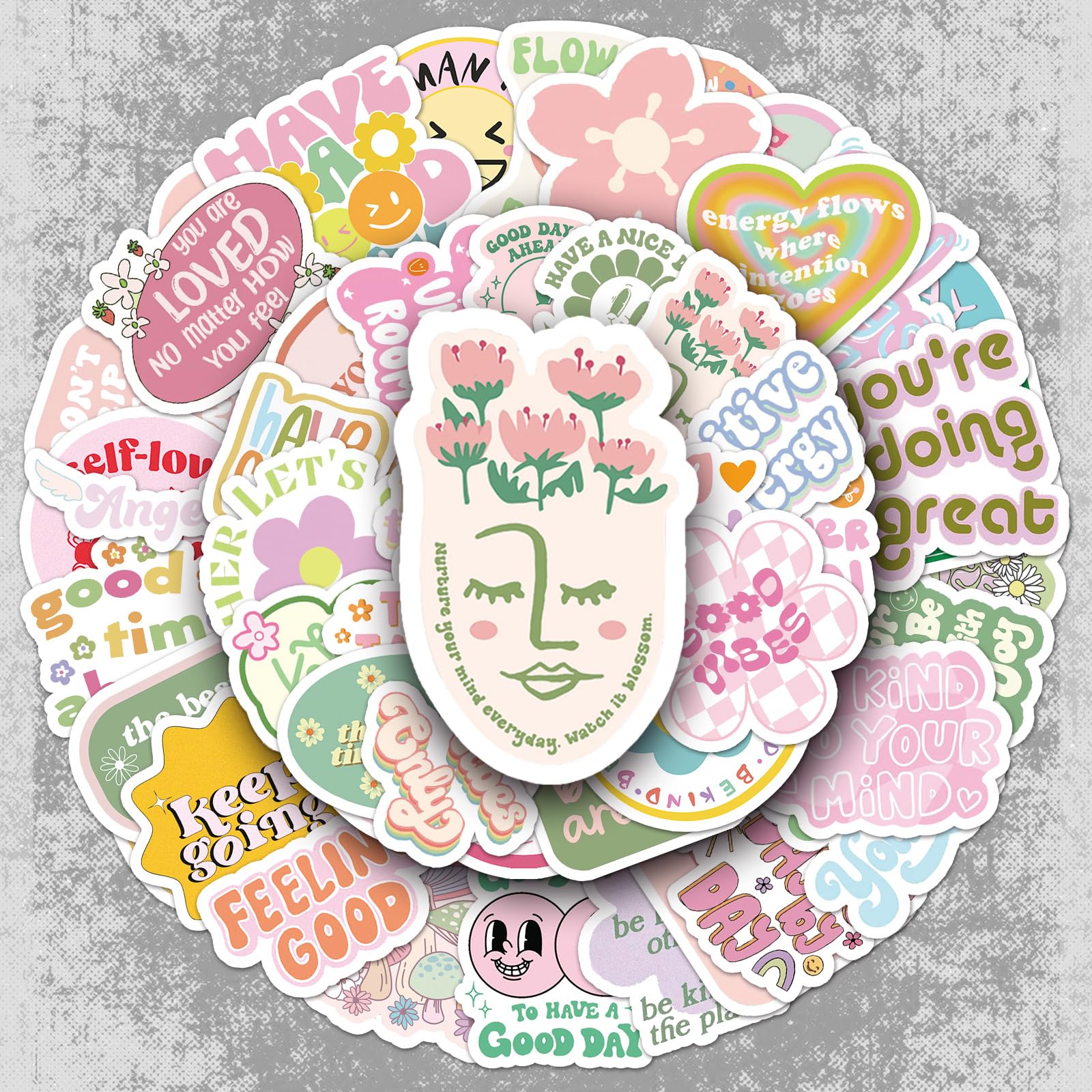 100 Pcs Positive Inspirational Vinyl Stickers,Graffiti Stickers,Vinyl Waterproof Sticker for Kids Teens Girls,for Phone Laptop Bottles Skateboard Computer Phone Luggage Guitar Gifts Sticker - Image 3