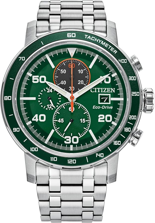 美品 CITIZEN Eco-Drive グリーン Bluetooth 腕時計 Amazon.com: Citizen Men's Eco-Drive Brycen Chronograph Stainless