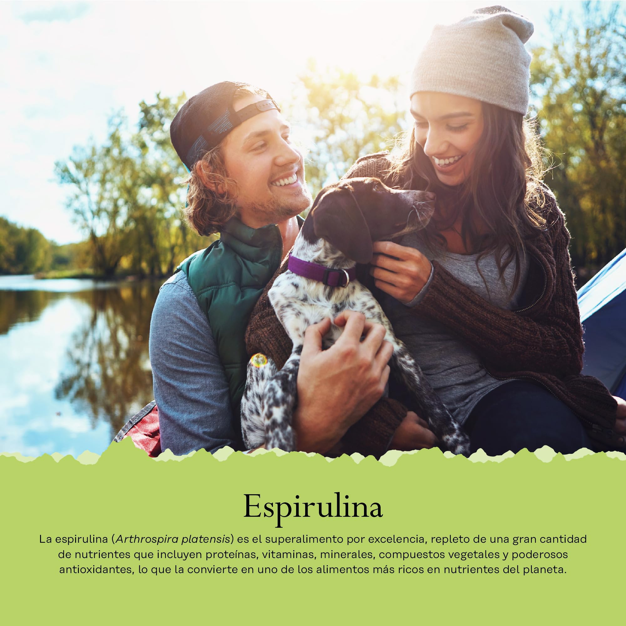 Algas espirulina – 100 cápsulas veganas, no tabletas ni polvo, suplemento de espirulina de alta resistencia con vitamina A añadida de 70 mcg, verificado en laboratorio Solaray