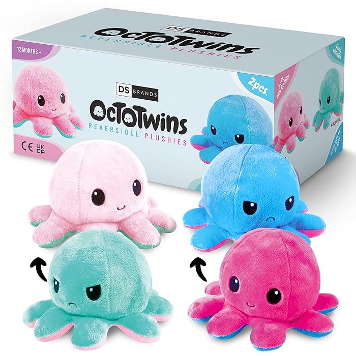 Buy DS Brands OctoTwins Reversible Octopus Plush 2 Pack Mood Octopus