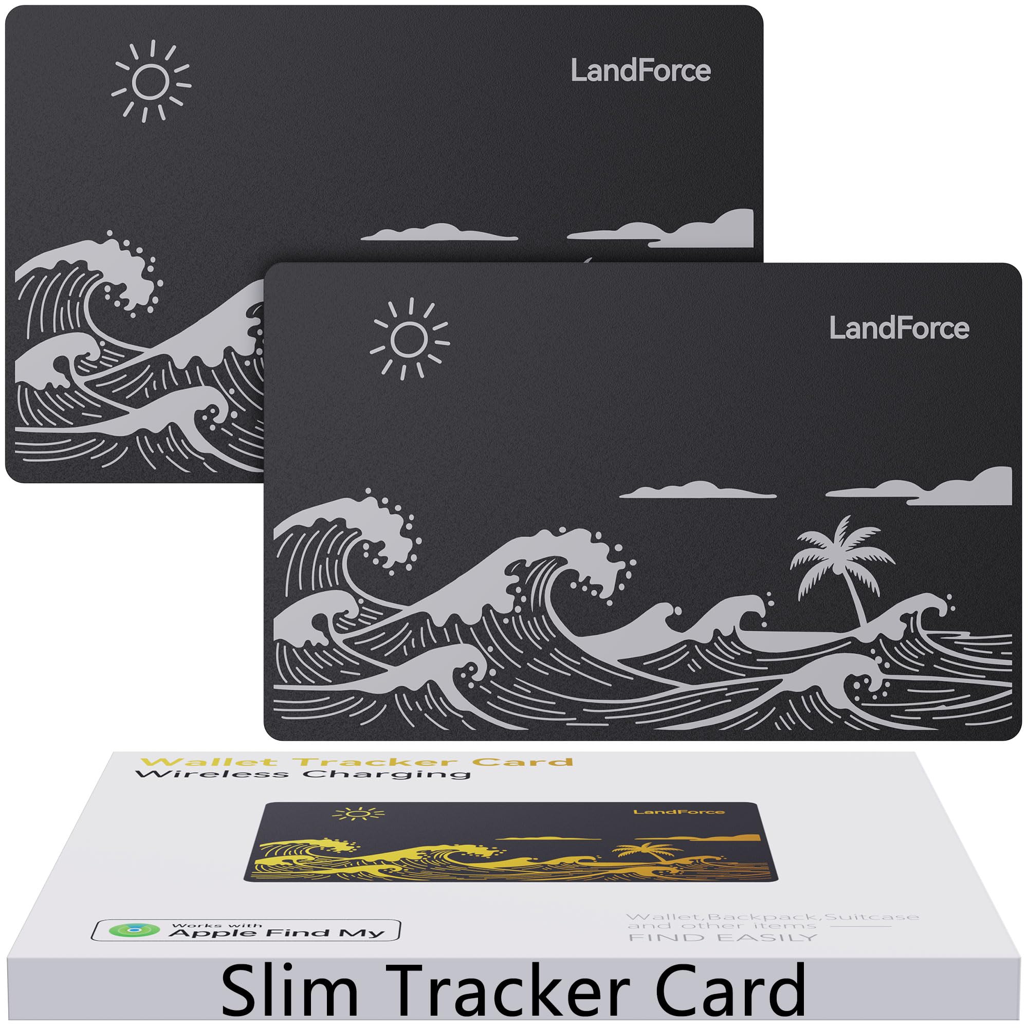 2Pack for Air Tag Wallet Tracker Card 0.07in IP68 Waterproof Bluetooth Tracker Smart Wallets Finder, Passport, Work with Apple Find My, Wireless Charging, Card Locator[Apple MFi Certified] iOS Only-image-6