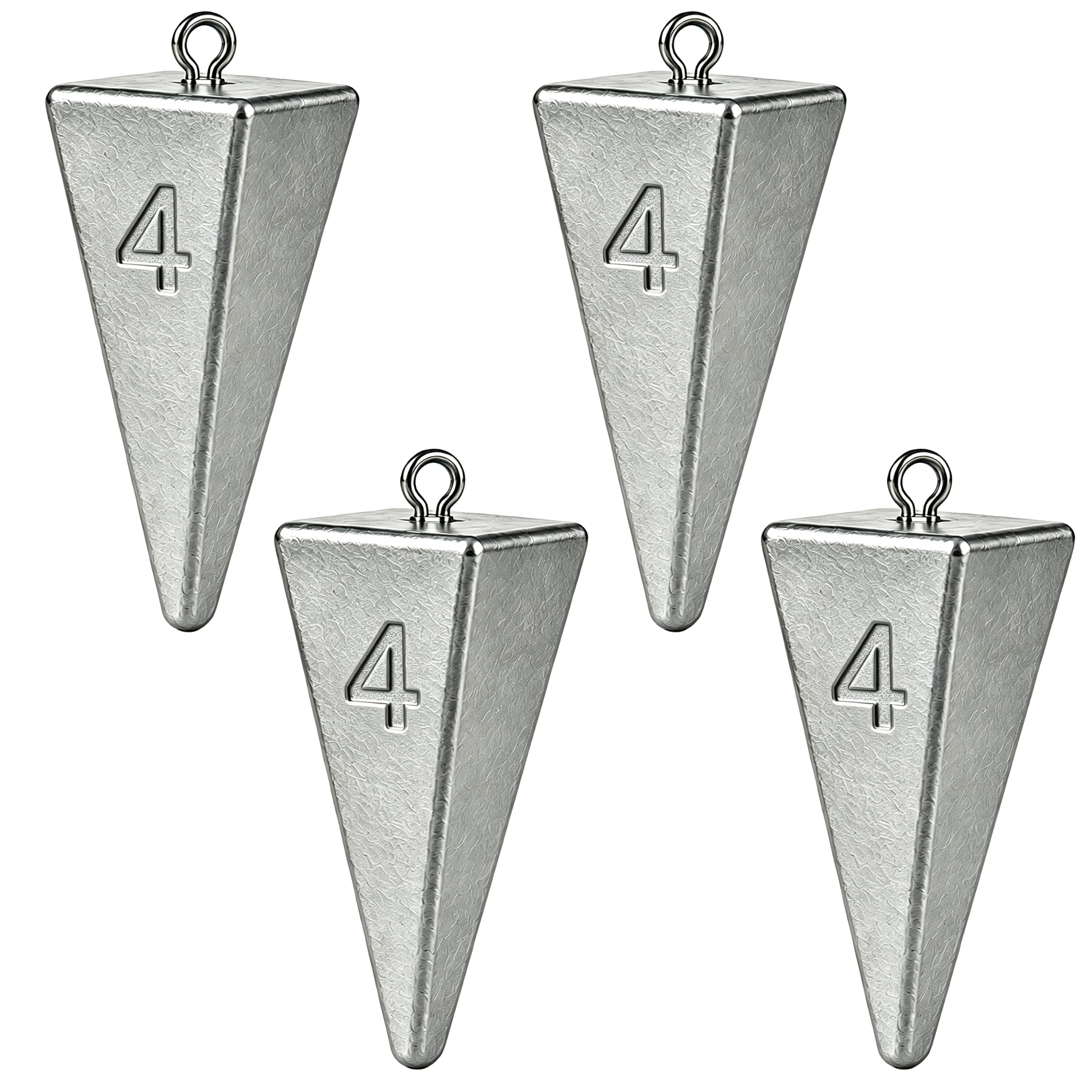 Pyramid Sinkers Pesas de pesca, plomos de pesca de agua salada, plomos para equipo de pesca de agua salada, aparejos de pesca de surf de 1 onza, 2 onzas, 3 onzas, 4 onzas