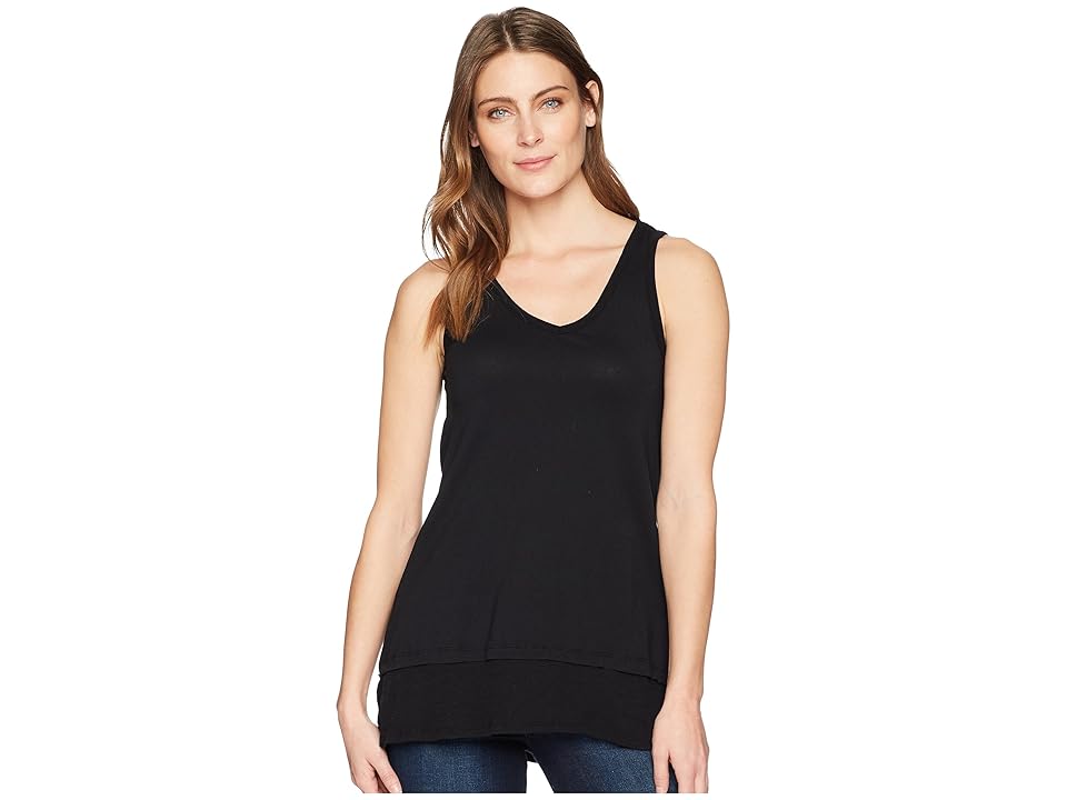 

Mod-o-doc Supreme Jersey Banded Hem Tank Top (Black) Women's T Shirt