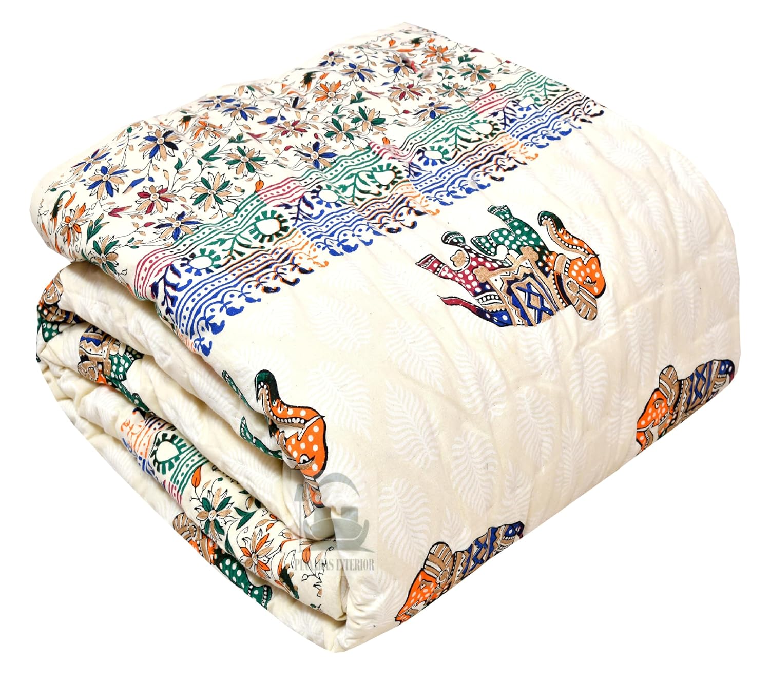 Buy PINAARAS INTERIOR Cotton Quilt 400 Tc Pure Cotton Traditional ...