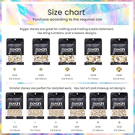 Novani Rhinestones 3000Pcs Flatback Crystal Round Loose Gemstones Glass Rhinestones for Crafts Makeup Nail Art Clothes Shoes DIY Decorations(SS8, 2.3-2.5mm,MetalSunlight)