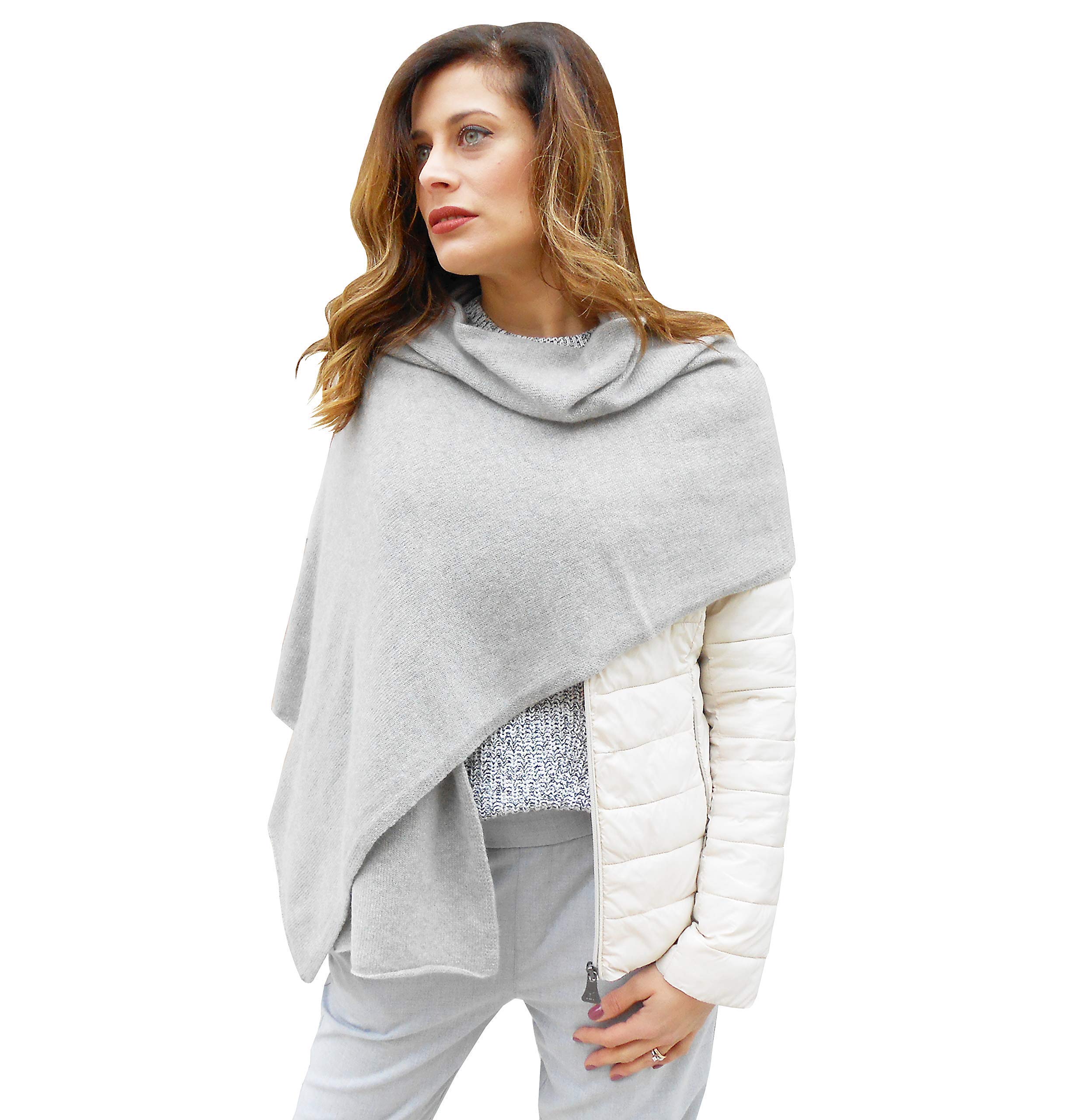 Sciarpa Stola Maxi Donna Invernale Cashmere 100% Grande Stola Molto Calda