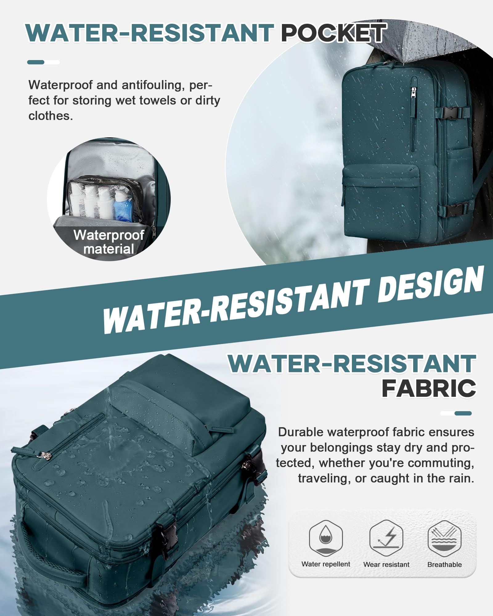 BJLFS Borse da Cabina per Ryanair 40×20×25 Zaino da Viaggio con Sottovuoto Bagaglio a Mano Easyjet 45×36×20,Zaino con sistema di compressione,Zaino Casual per laptop da 14 pollici per scuola