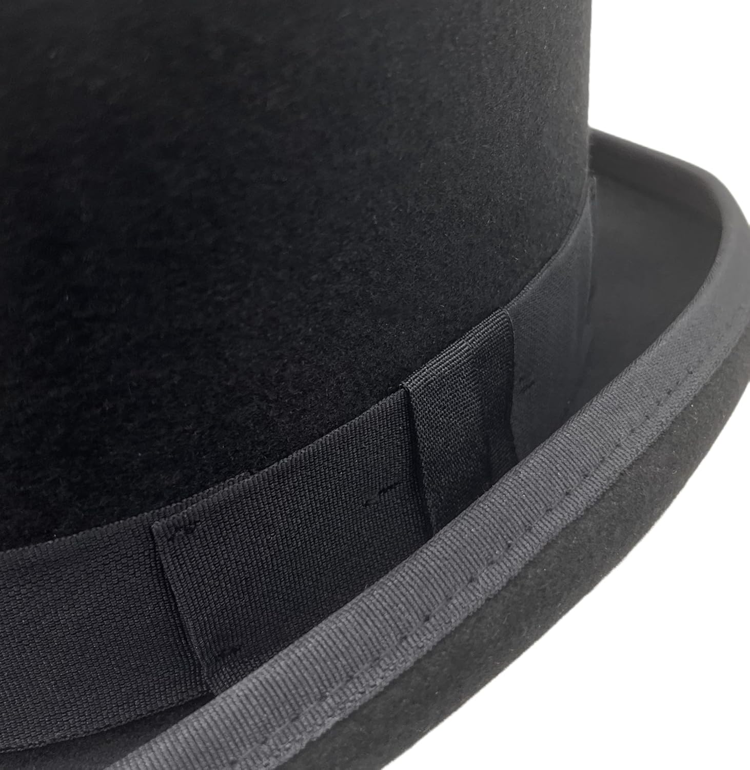 Willheoy Wool Top Hat for Men Satin Lined Topper Hat Black Mens Tall Tophat Christmas Costume Cap - Image 3