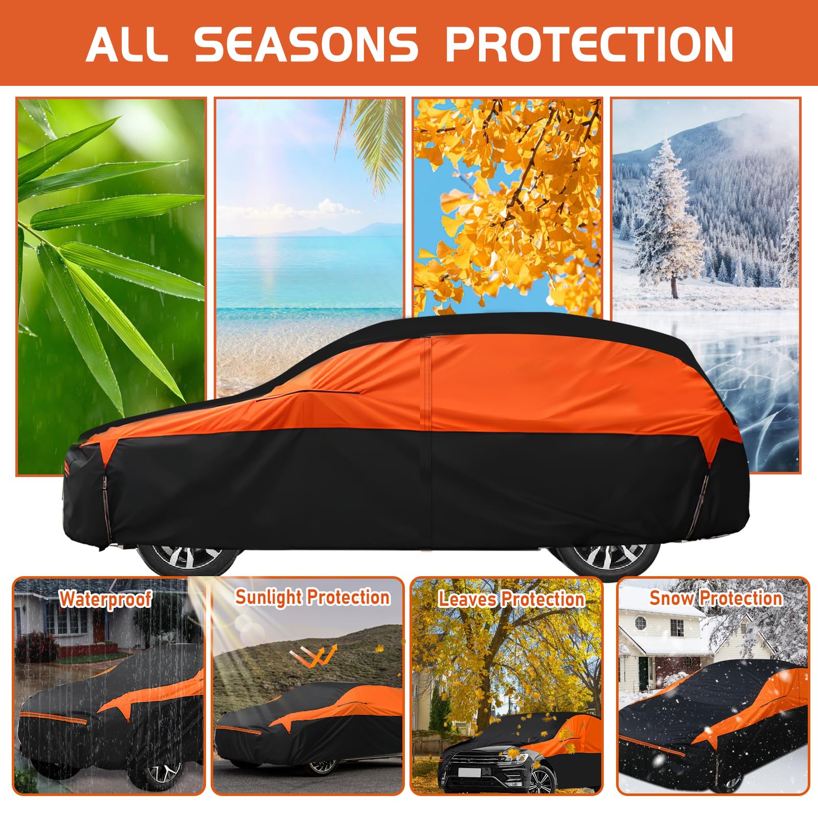 Funda completa para Dacia Sandero Stepway 2007 – 2025, 6 capas, cubierta de coche para exteriores, de algodón, impermeable, lluvia, nieve, UV, polvo, todo clima, transpirable, protección contra el