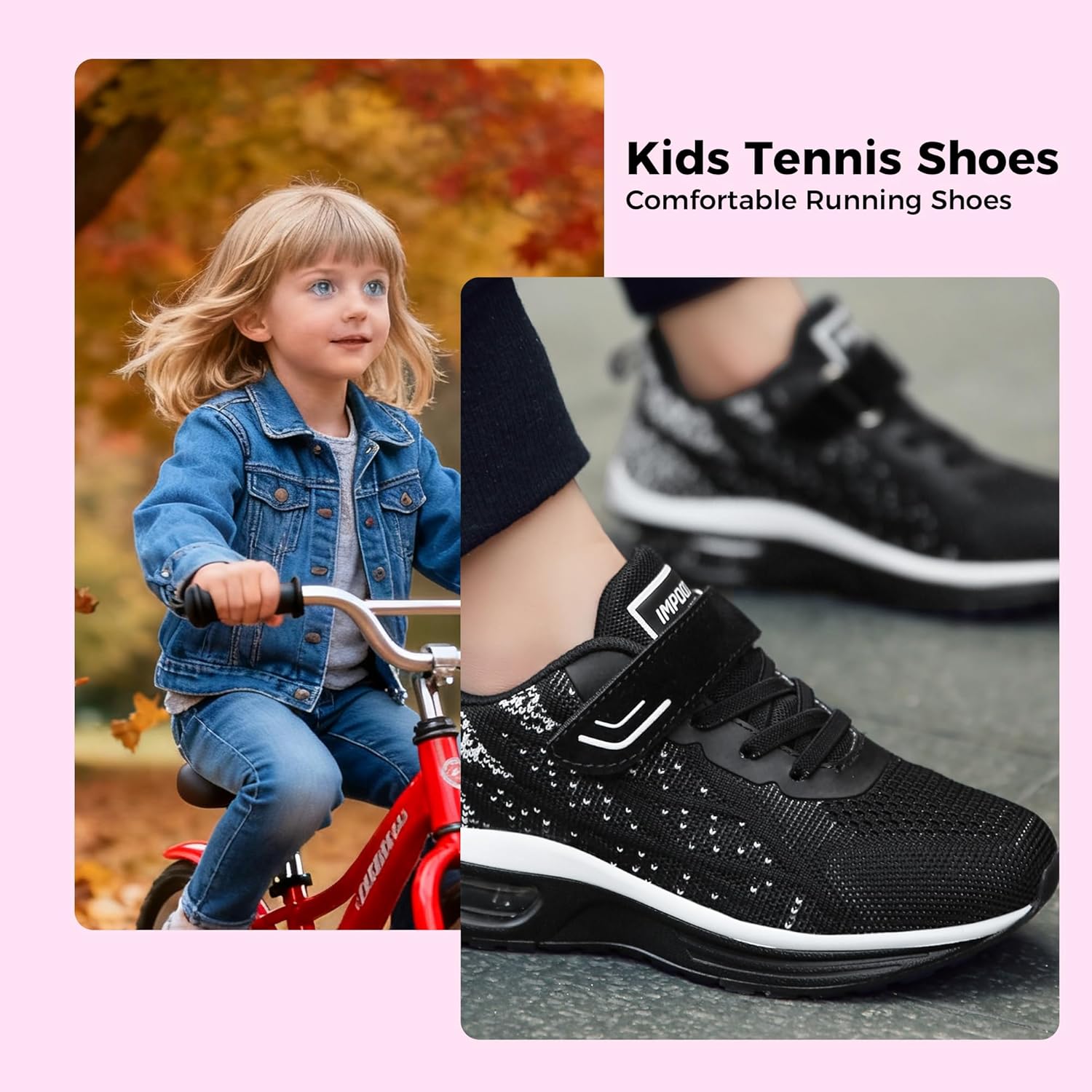 Kids Boys Girls Shoes Running Sneakers Comfortable Tennis Walking Shoes Jogging Athletic Sport Lightweight School Sneaker for Toddler/Little Kid/Big Kid