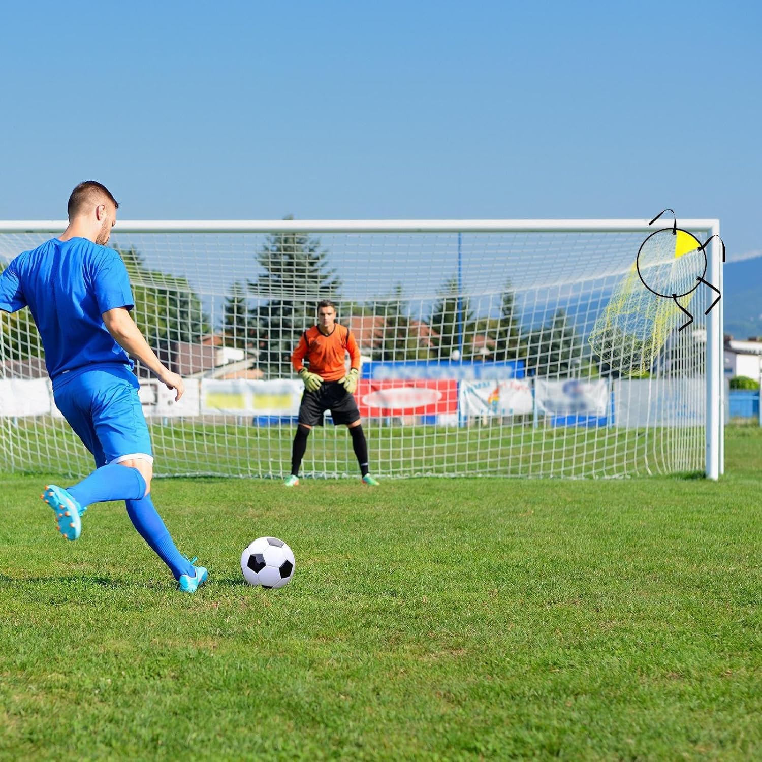 Rete da calcio 45x60 cm con cornice per porta