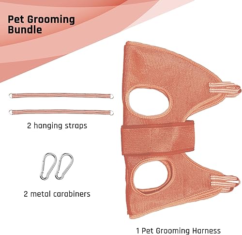 Miniatura 2 de Potens' Pet Hamaca de aseo para perros con correa de seguridad - Hamaca de aseo para perros pequeños - Soporte para perros para recortar uñas -