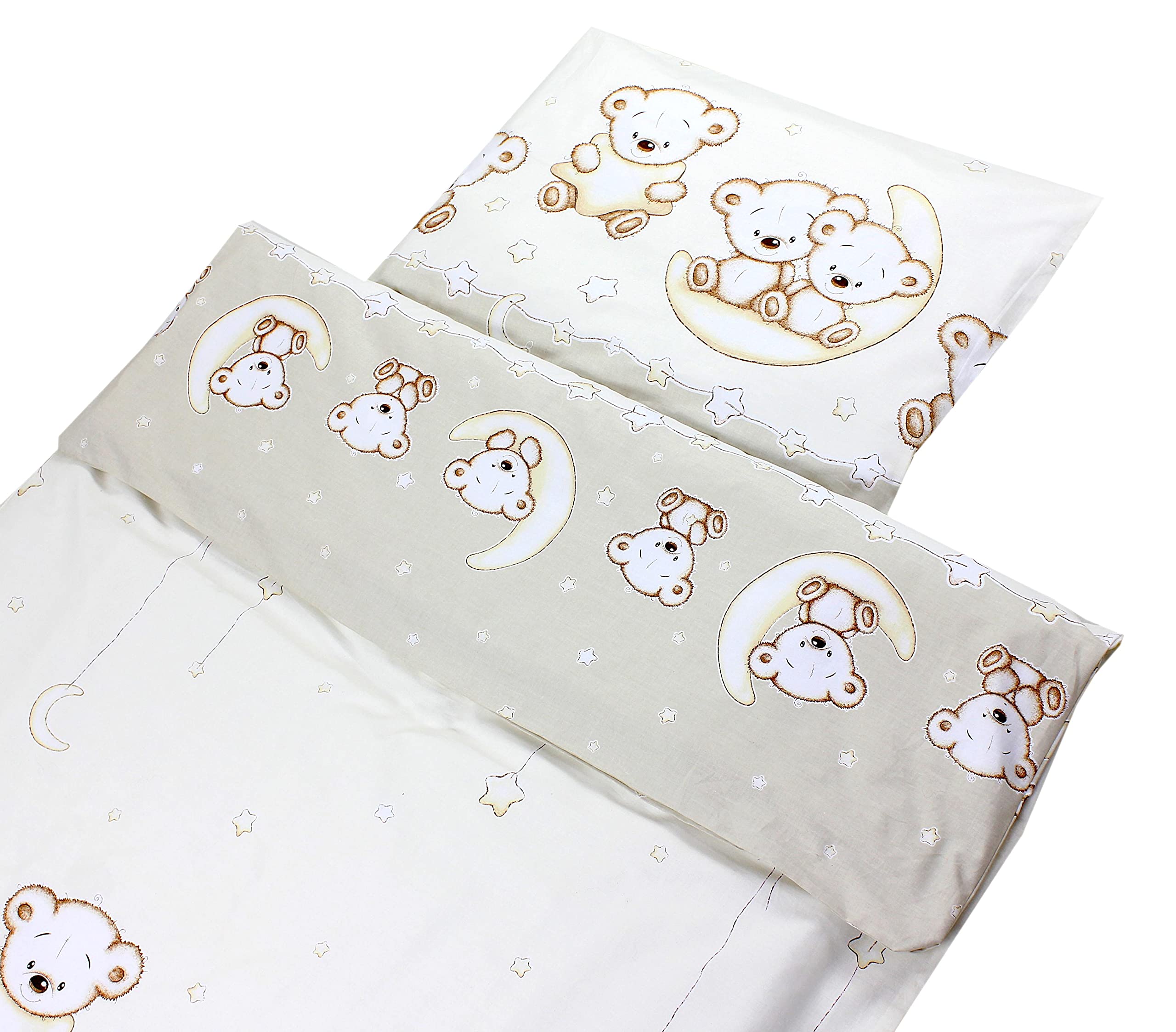 Biancheria Da Letto Bambini 2 Pezzi 100% Cotone – Coperta 100x135 Cm + Cuscino 40x60 Cm – Motivo Leopardo Unisex