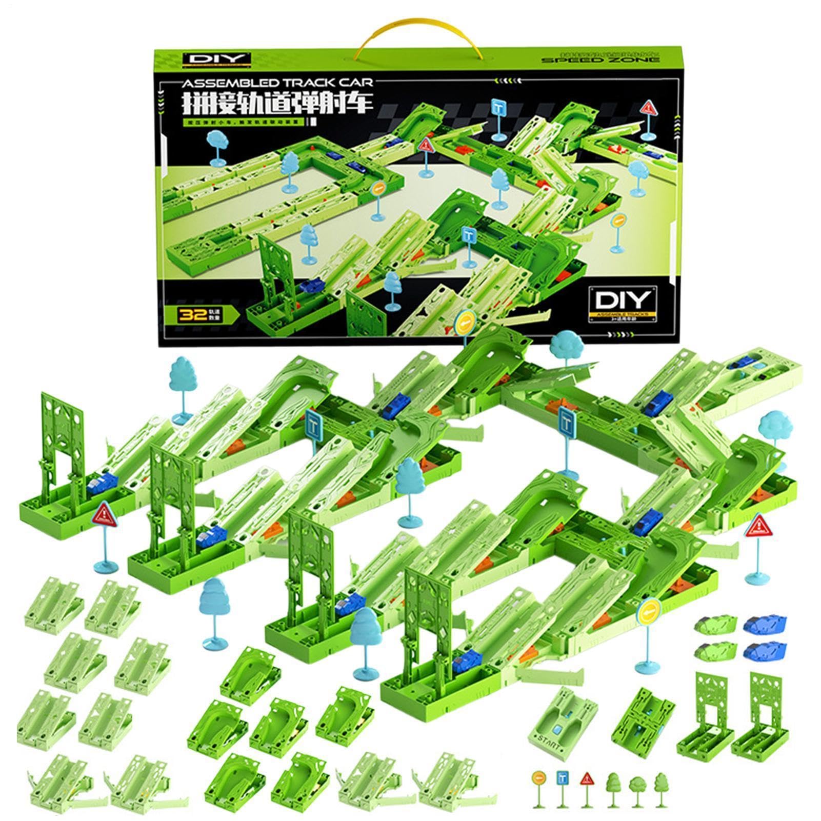 Bahn-Spielzeugautos Lustiges Partygeschenk, Puzzles und DIY-Fahrzeugspiele | Rennbahn-Spielzeug für die Vorschule, Kindergarten, Garten, Hof, auf Reisen und in der Schule
