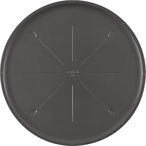 GoodCook Everyday Nonstick Steel Pizza Pan, 16", Cutting guide, Gray