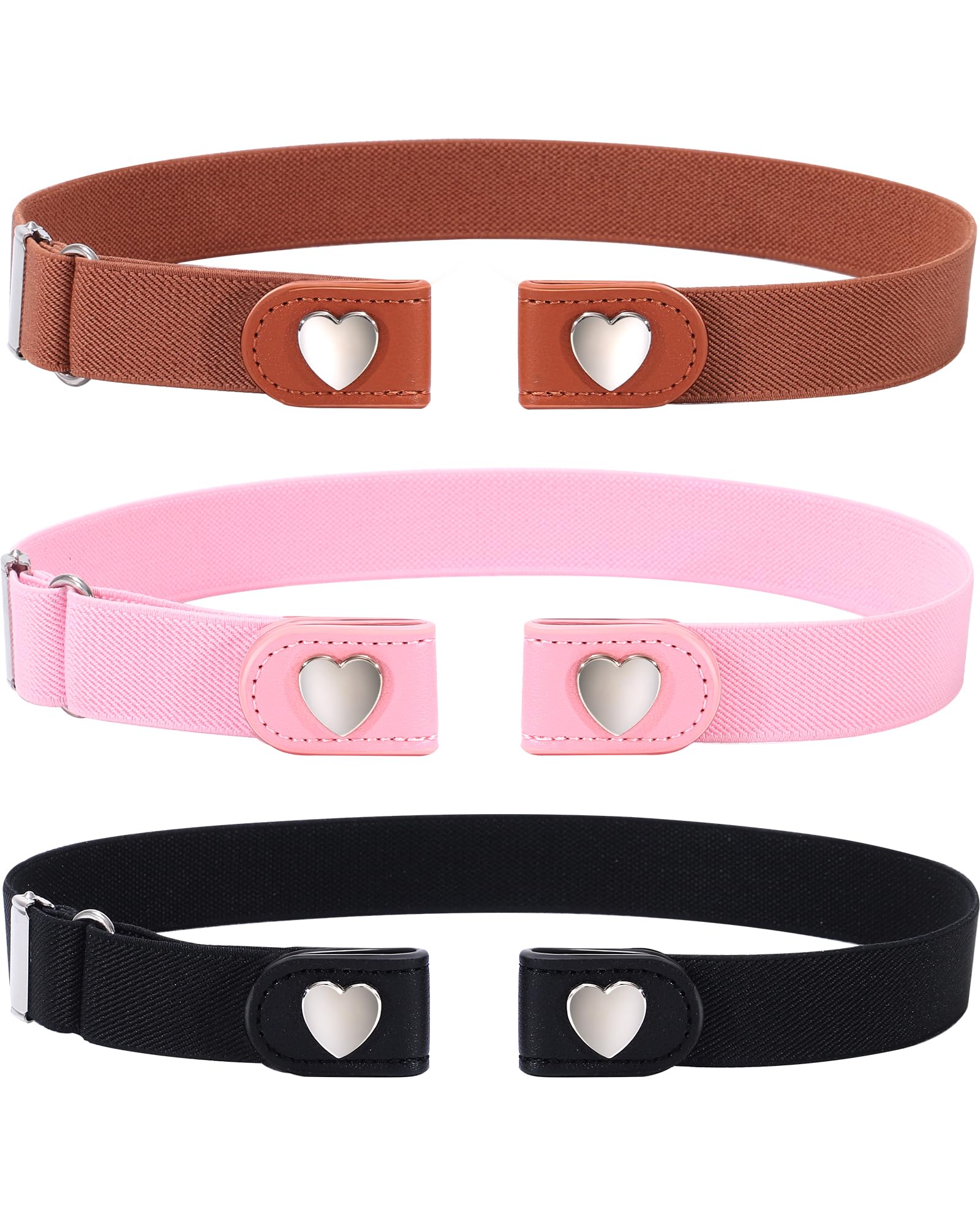 Kajeer Girls Belt Elastic No Buckle Belt for Kid Buckle Free Toddler for Boy Girl Causal Pants Jeans