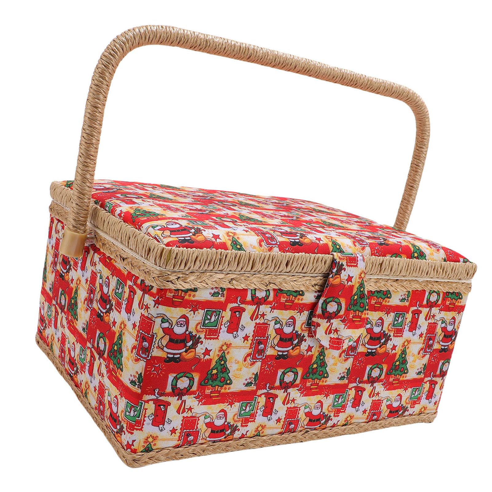 Großer Nähkorb-Organizer, Vintage-Näh-Aufbewahrungsbox mit Herausnehmbaren Fächern, Ideal für Mütter und Anfänger
