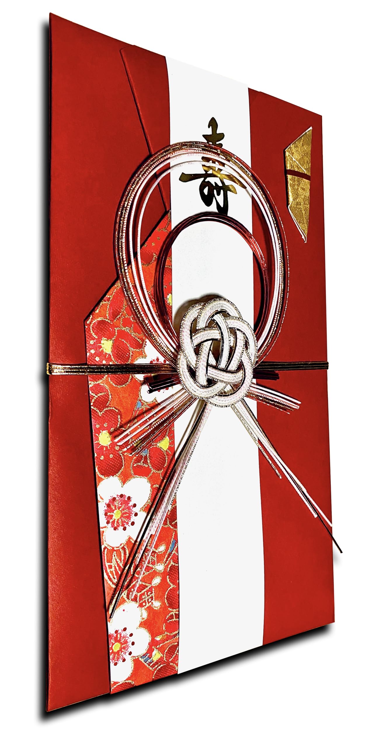 KUDOS.JP Japanese Traditional Money Envelope for Wedding - Japanese Washi Crane Mizuhiki and Red Design - Japan Import