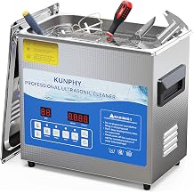 KUNPHY Ultrasonic Jewelry Cleaner, 3.5L0.92 gal 40kHz Jewelry Cleaner with Degas, Adjustable Heater & Timer, Professional Ultrasonic Cleaning Machine for Jewelry, Gold, Glasses, Parts, 3D Printed