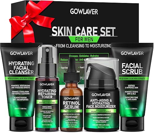 Gifts for Men,Skin Care for Men,Hydrate & Anti-Aging Face Care Routine for Mens All Skin Types,Birthday Christmas Stocking Stuffers Secret Santa Gifts Fathers Valentines Him Dad Boyfriend Husband