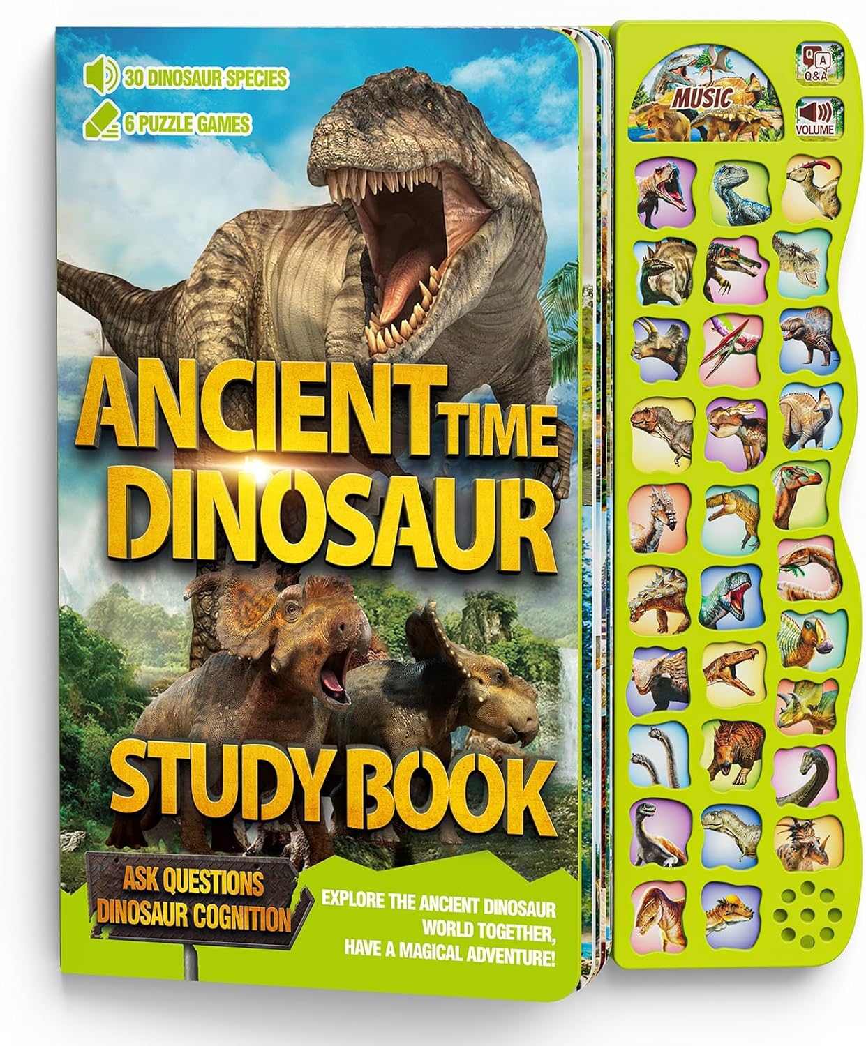 Factory sealed Dinosaur Toys for Kids 3-5 Dinosaur Book with Sounds 30 Species Names & Realistic Sounds InteractiveToys for Boys Girls Kids 2 3 4 5 6 7 Year Old Dinosaur Toys Gifts(Dinosaur Book)