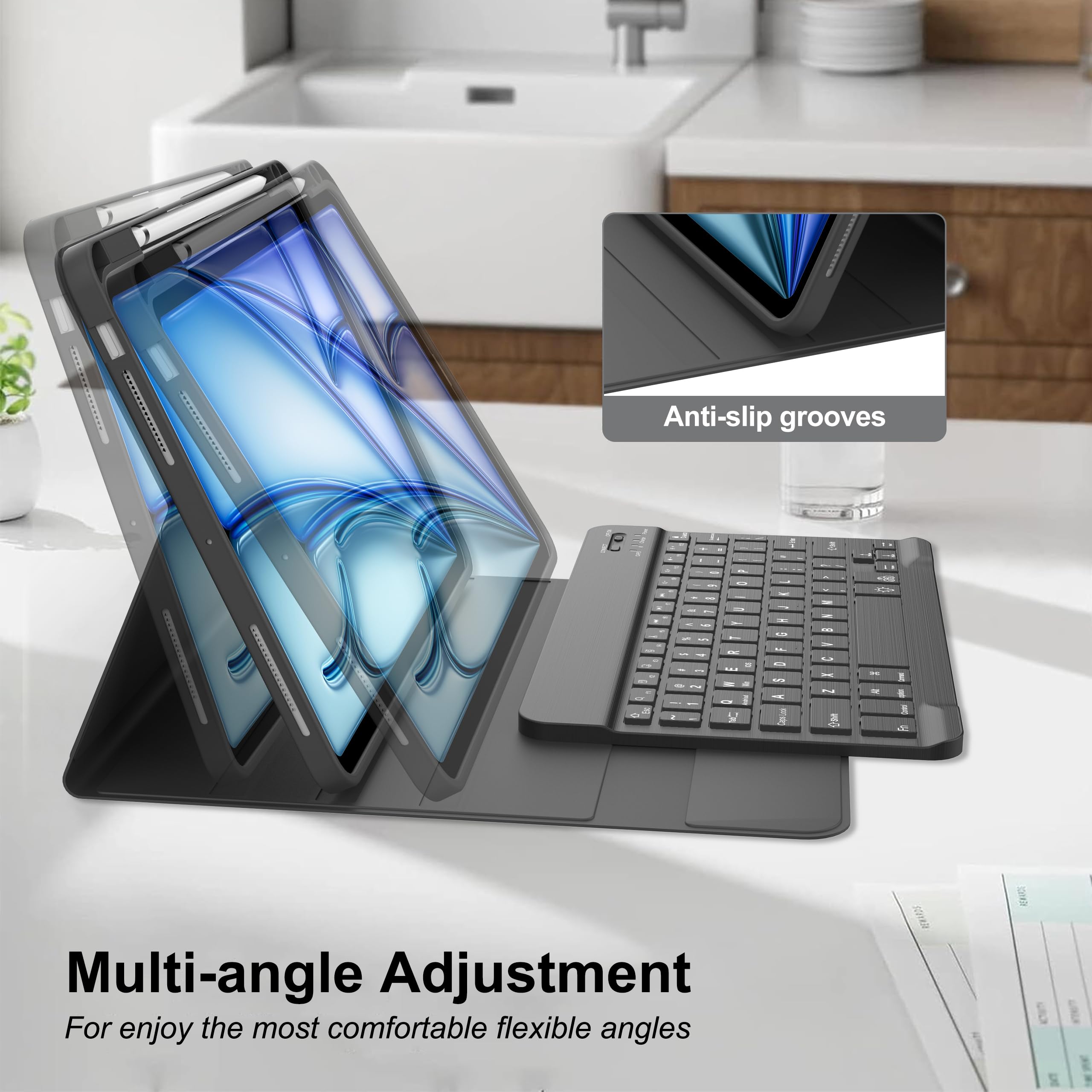 Amazon.com: Keyboard Case for iPad Air 11 inch Case with Wireless