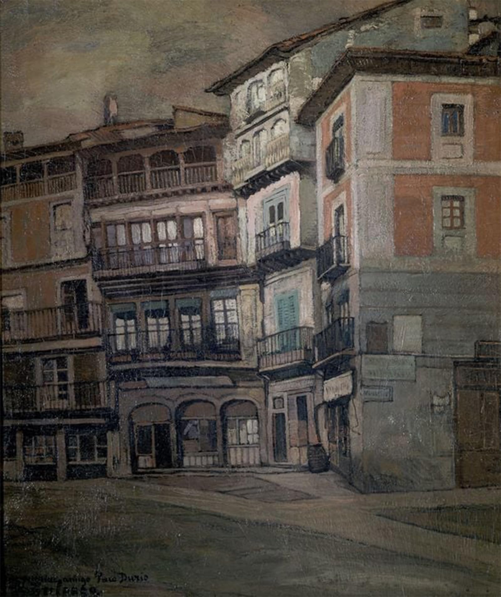 SERENDIPITP Abstract Painting Mural Print Picture Wall Decor Painting Spanish People Castle Landscape by Ignacio Zuloaga Y Zabaleta Vintage Wall Artwork for Home Decor 60x90cm