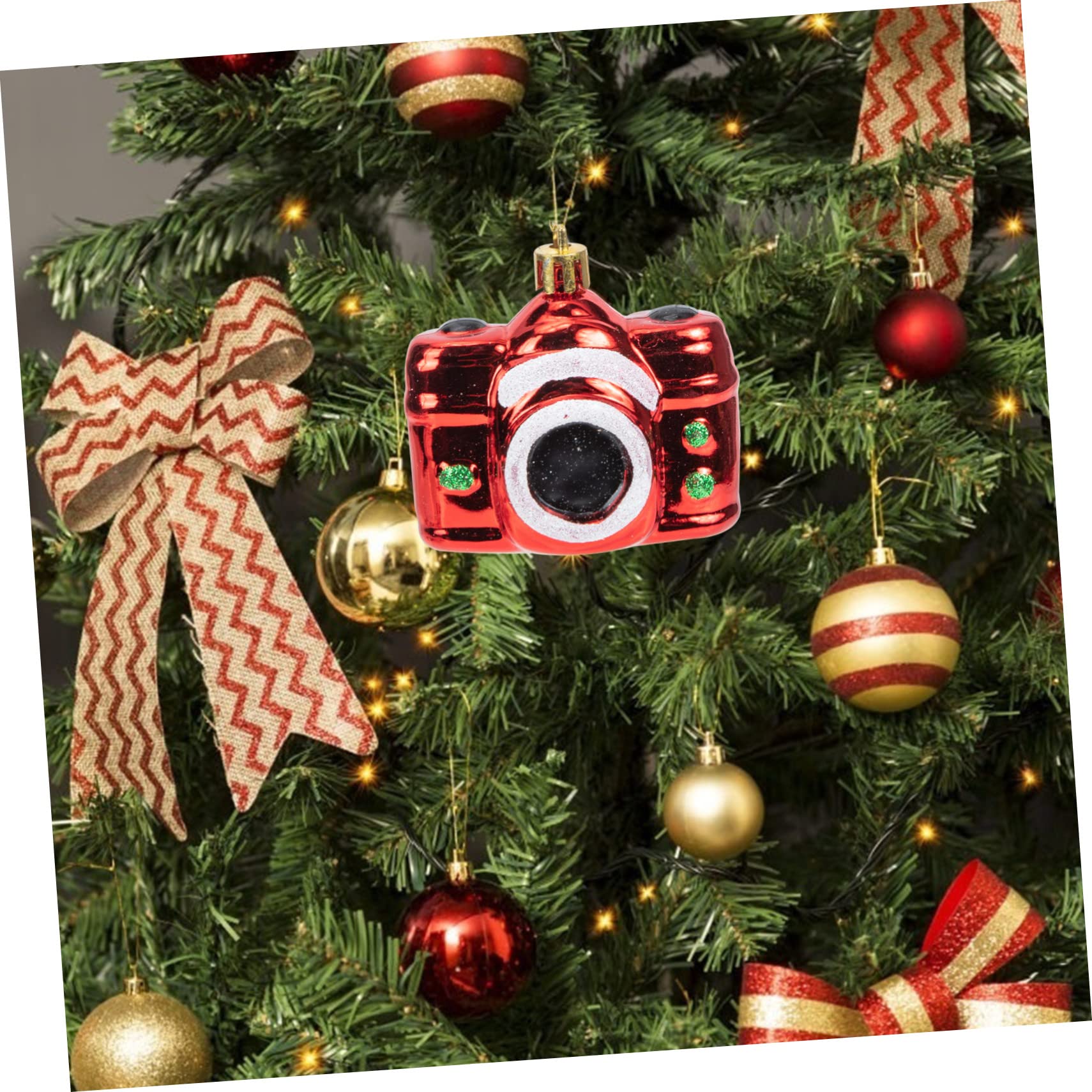 Cabilock Piezas decoración del árbol de Navidad Colgantes navideños Manualidades navideñas Adornos Rojos Colgando Adornos de árboles decoración Colgante de Navidad Suministros de Navidad
