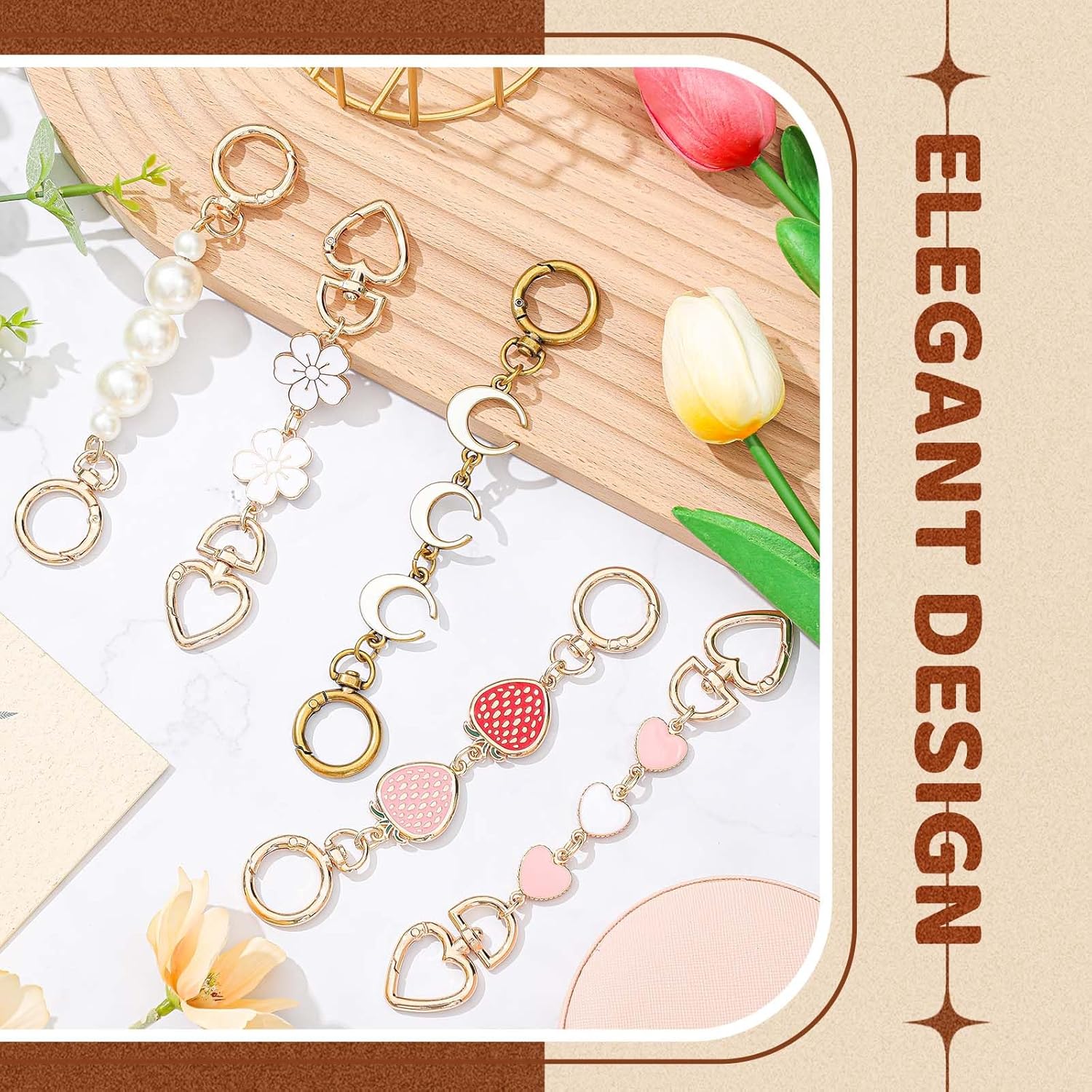 Remuuly 5 Pcs Bag Extender Chain Purse Strap Extender Gold Metal Bag Replacement Chain for Handbag Crossbag ShoulderBag Making Supplies Purse Chains Accessories(Classic) - Image 3