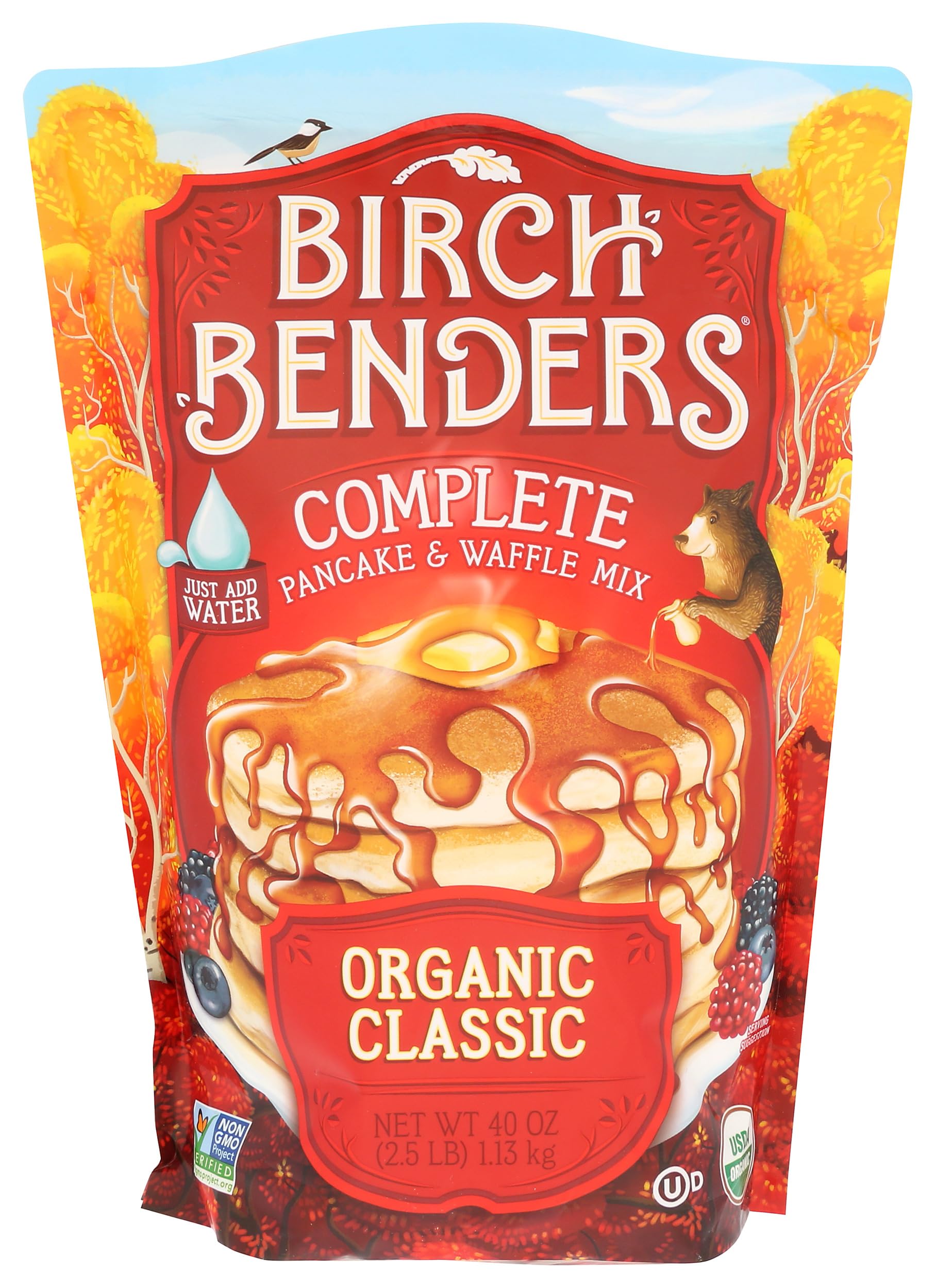 Birch Benders Organic Classic Pancake & Waffle Mix, 40 oz Bag