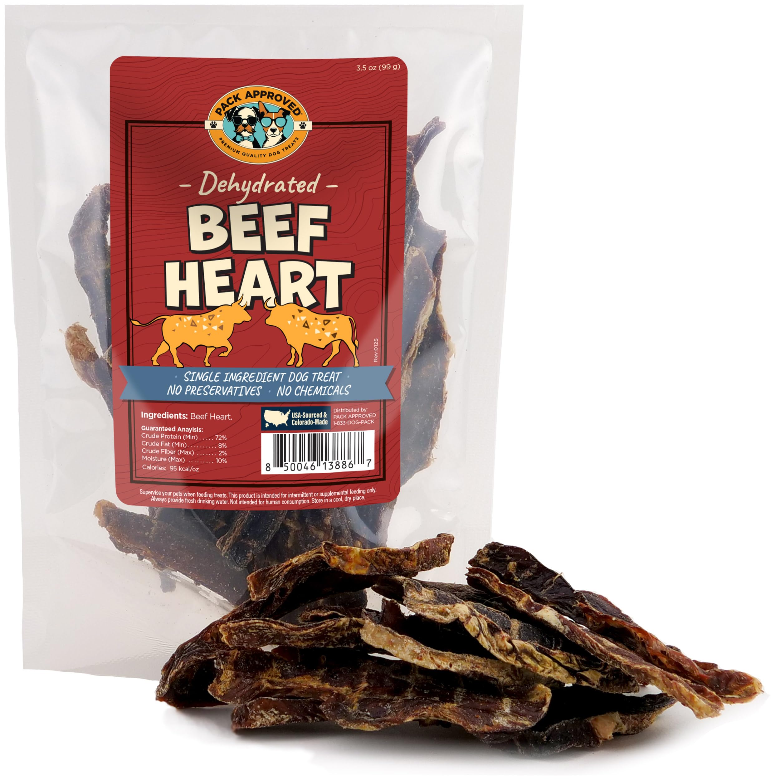 Dehydrated Beef Heart Training Treats