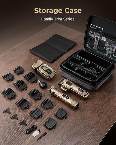 Miniatura 6 de Hair Clippers & Trimmers Set for Men Professional, Waterproof Electric Razor Foil Shaver for Men Face Beard, Cordless for Hair Cutting, 4-Speed