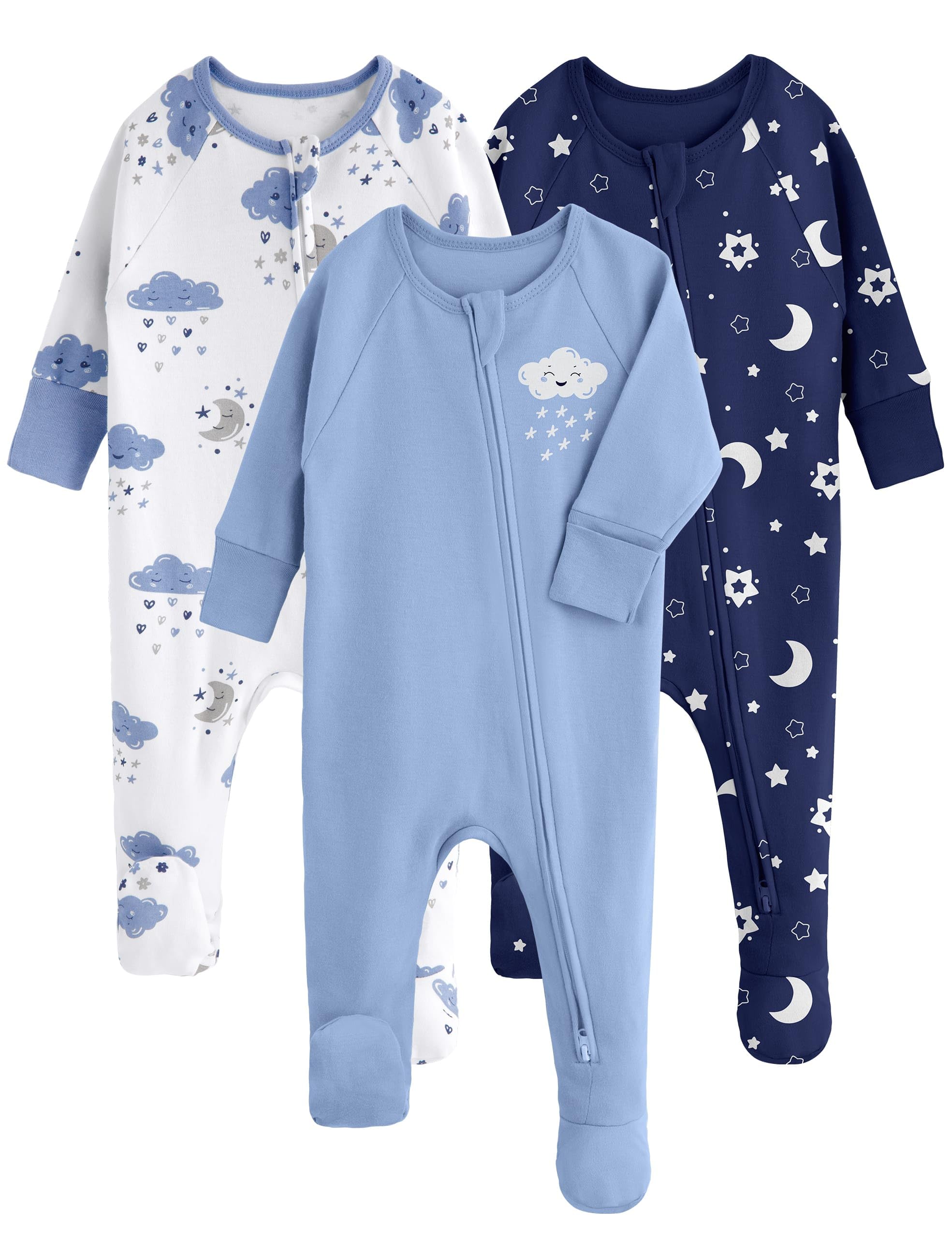 Yoofoss Baby Pajamas 100 Organic Cotton Baby Sleepers for Newborn 0-3 3-6 6-9 Months Boys Girl Clothes 3pcs