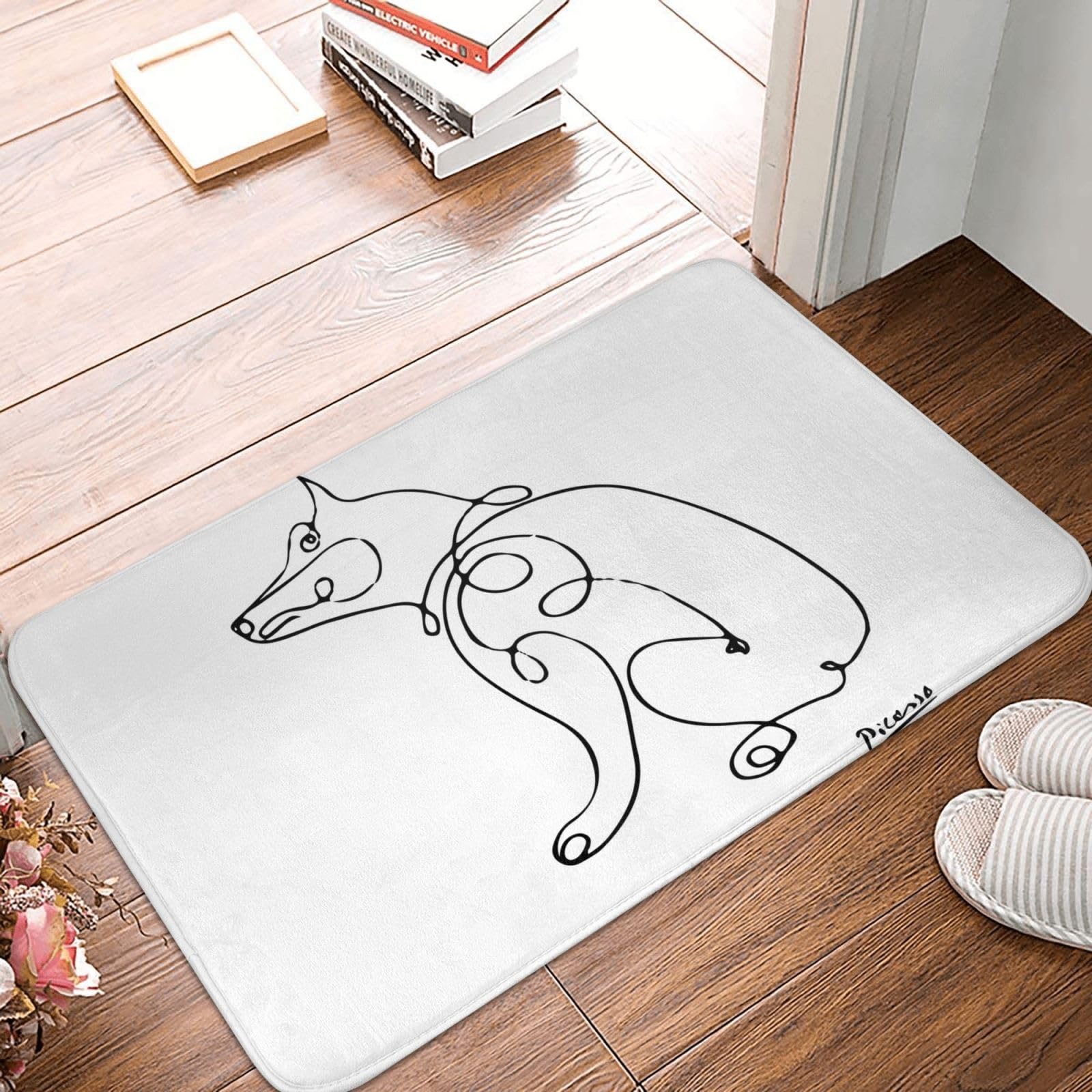 Amazon.co.jp: パブロ・ピカソ 犬の絵 グマット 玄関マット ラグ