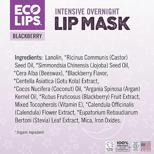 Miniatura 6 de Eco Lips Eco Lips - Máscara labial diaria con ácido hialurónico + mascarilla intensiva para labios durante la noche con Gotu Kola, paquete de 2