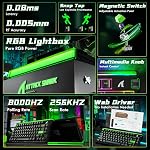 ATTACK SHARK R85HE Wired 75% RT Mechanical RGB Gaming Keyboard-Black Green | 8K Polling,0.005mm Accuracy,0.08MS Latency,256K Scan,Hall Effect Magnetic Switch,5 Layer Sound Damped,Driver for PC Mac FPS