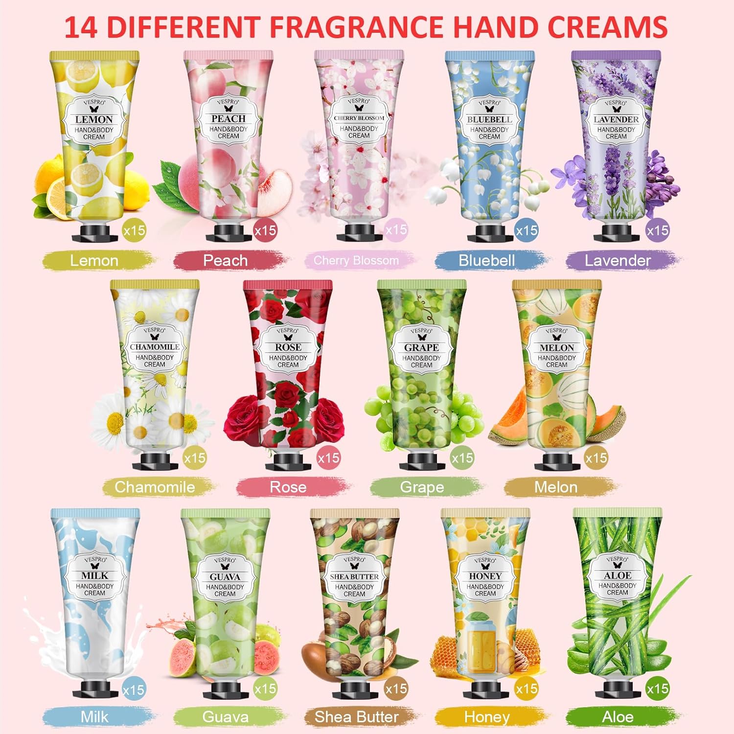 210 Pack Moisturizing Hand Cream Gifts Set, Valentines Day Gifts for Her, Hand Lotion Travel Size for Dry Cracked Hands, Bulk Hand Lotion for Teacher Gifts, Mom Gifts, Bridesmaid Gifts, Small Gifts - Image 4