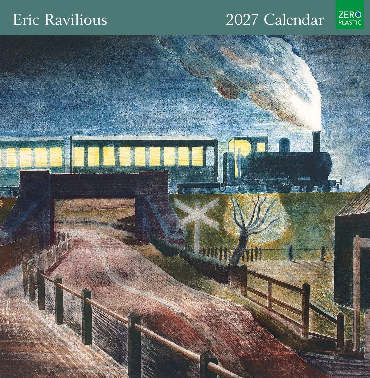 Museums & Galleries Eric Ravilious 2027 Calendar - Month to View Wall Calendar UK - 2027 Wall Planner and Personal Organiser for Home and Family
