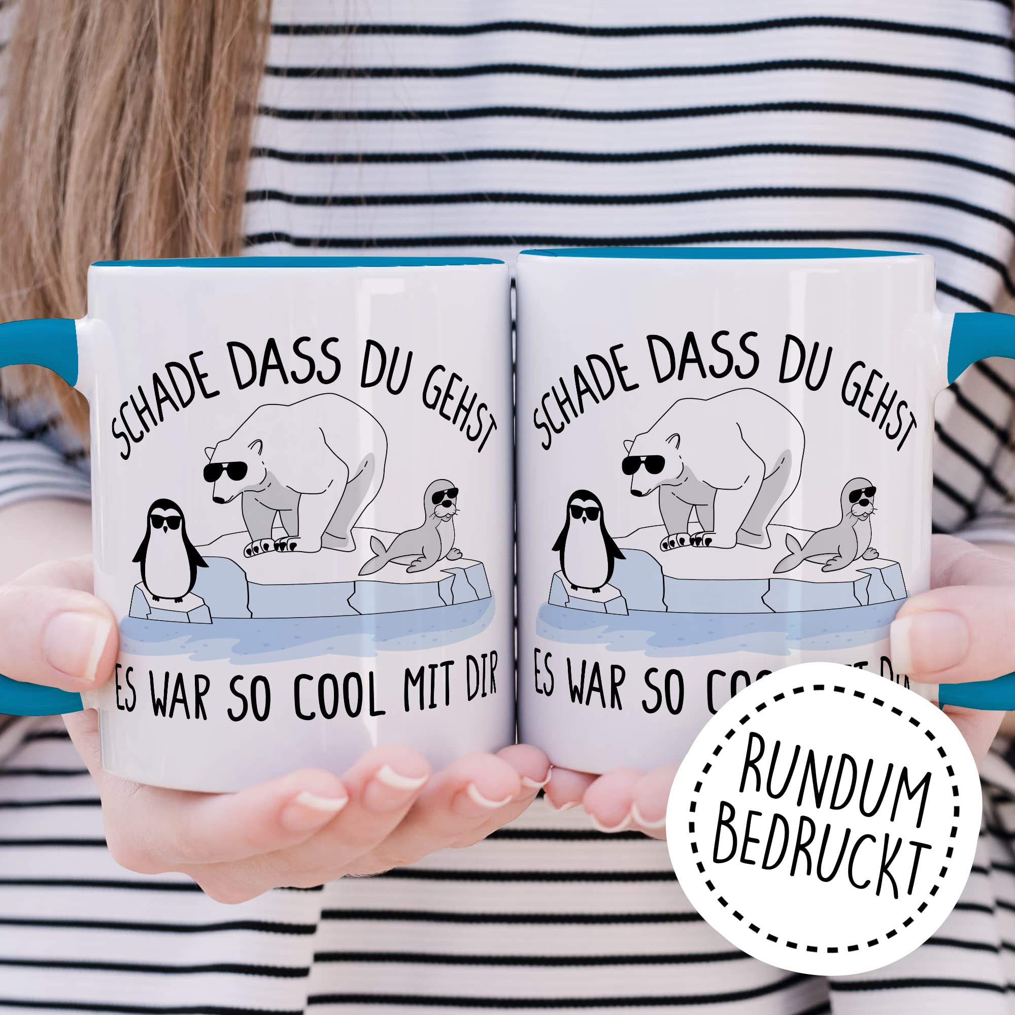 Abschiedsgeschenk-Tasse – „Schade, Dass Du Gehst“ – Spülmaschinenfest & Beidseitig Bedruckt