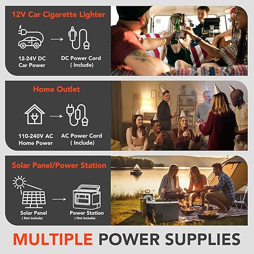 Miniatura 7 de Refrigerador de 12 voltios, compresor eléctrico de 32 cuartos (30 L), refrigerador de 12 V -4 -68 , refrigerador de coche 1224 V CC y 100-240 V CA