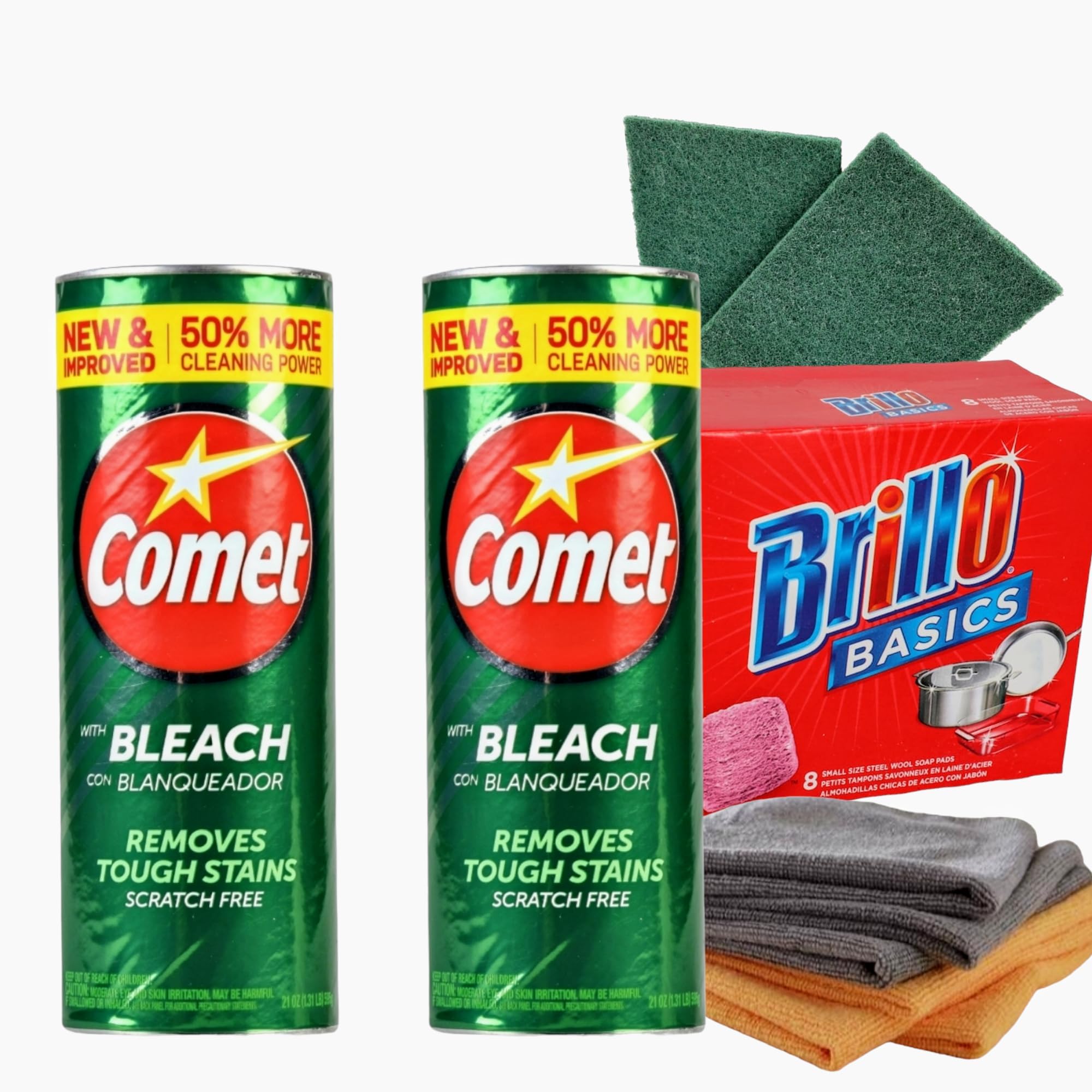 Comet Powder Cleaner with Bleach 21oz ScratchFree 2Pack